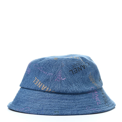 Chanel Denim Mood Cloche Bucket Hat L Blue 6 of 8