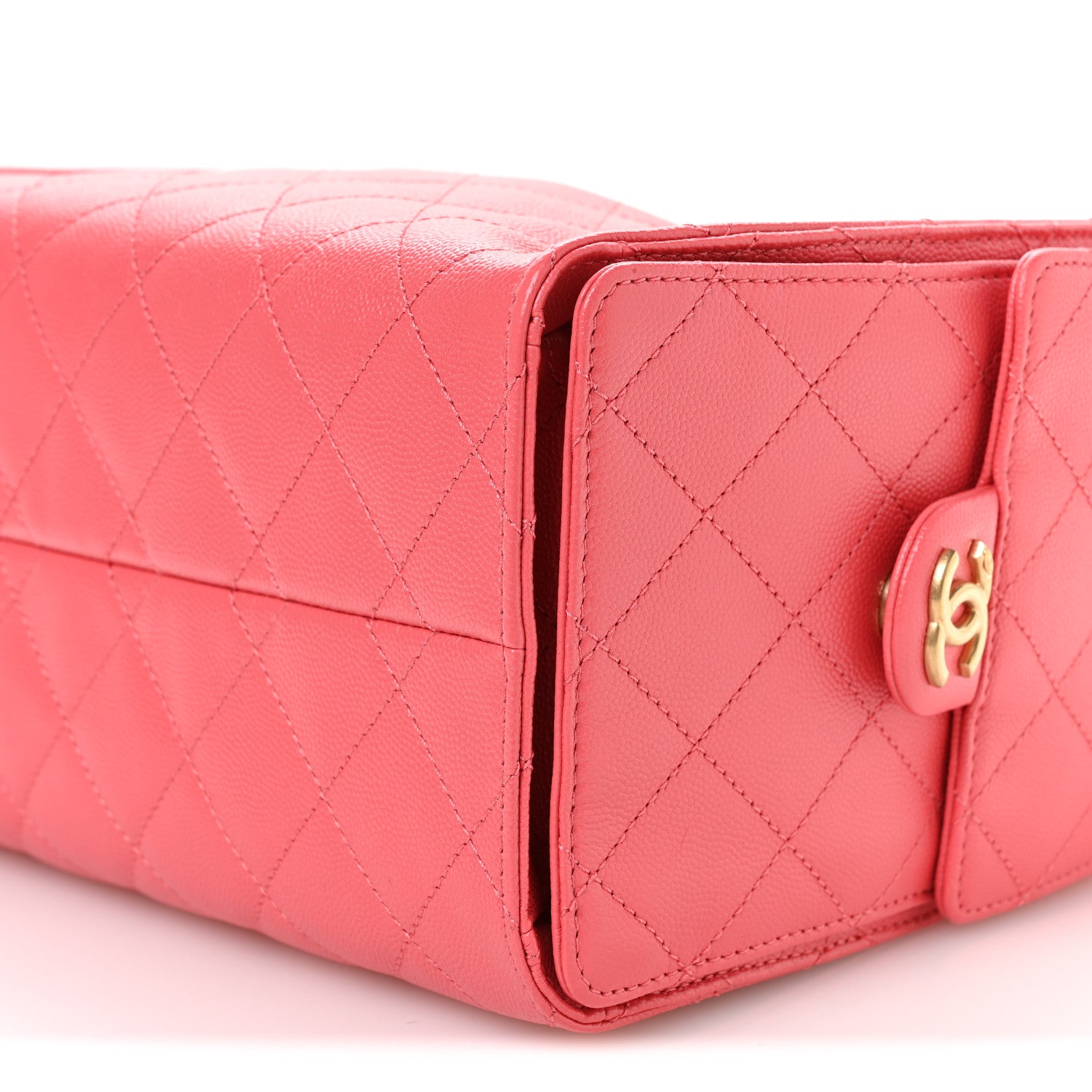 Chanel Caviar Quilted Small Chanel 25 Handbag Coral 10 of 11