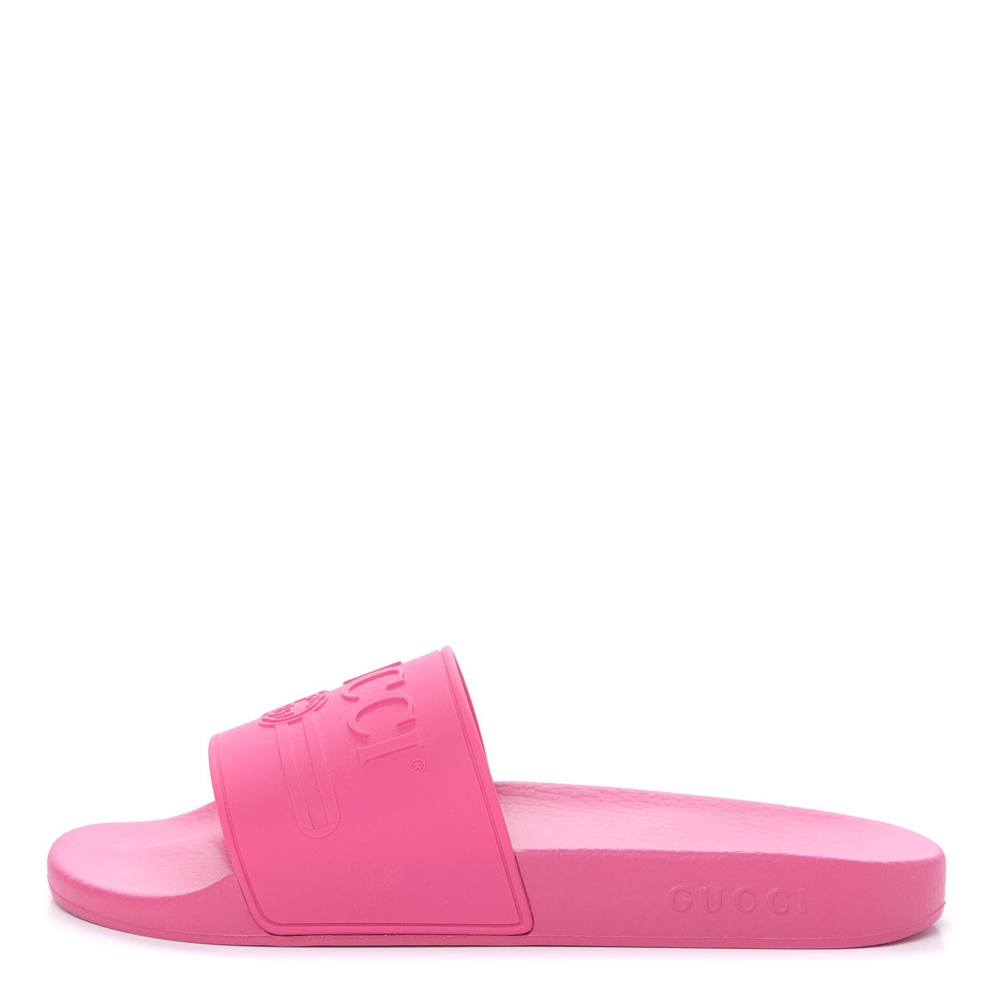 Rubber Logo Stamped Mens Slide Sandals 11 Fuchsia