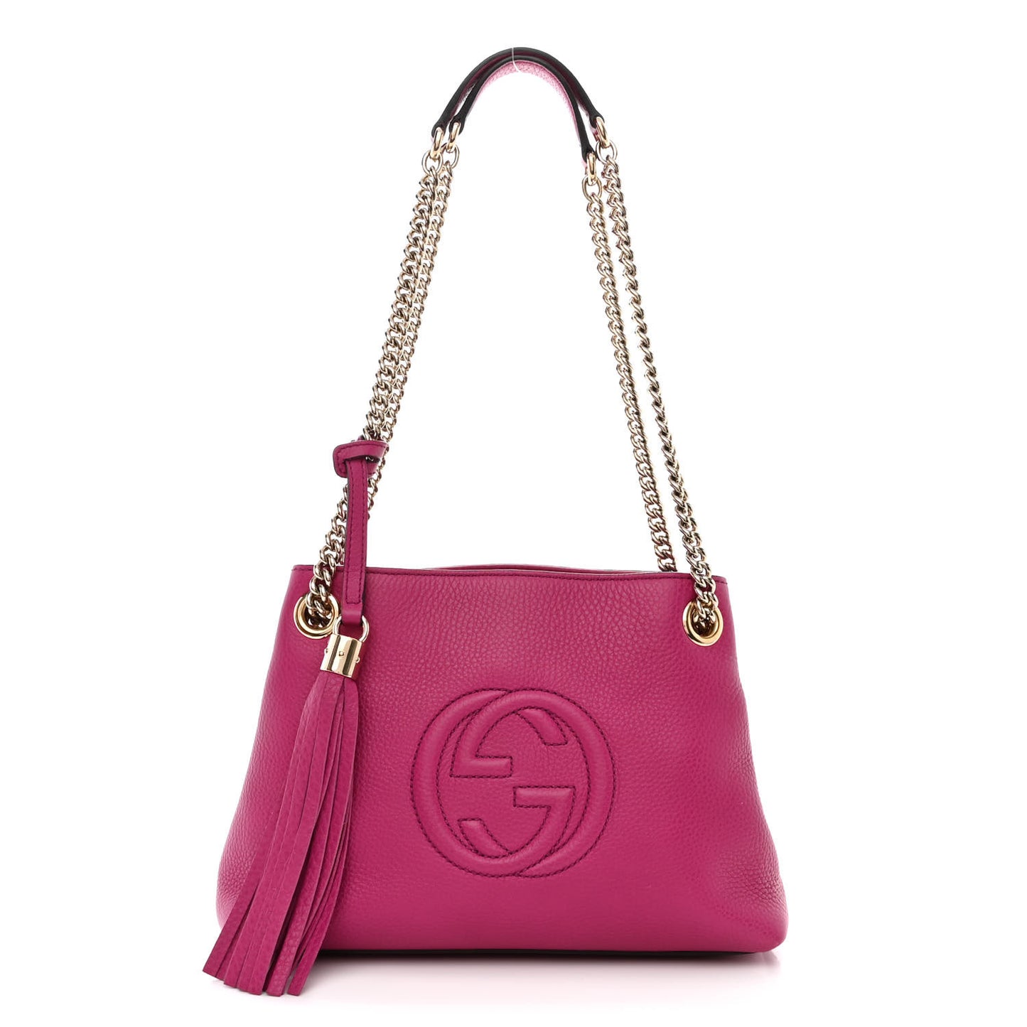 Cellarius Calfskin Small Soho Chain Shoulder Bag Bright Bouganville
