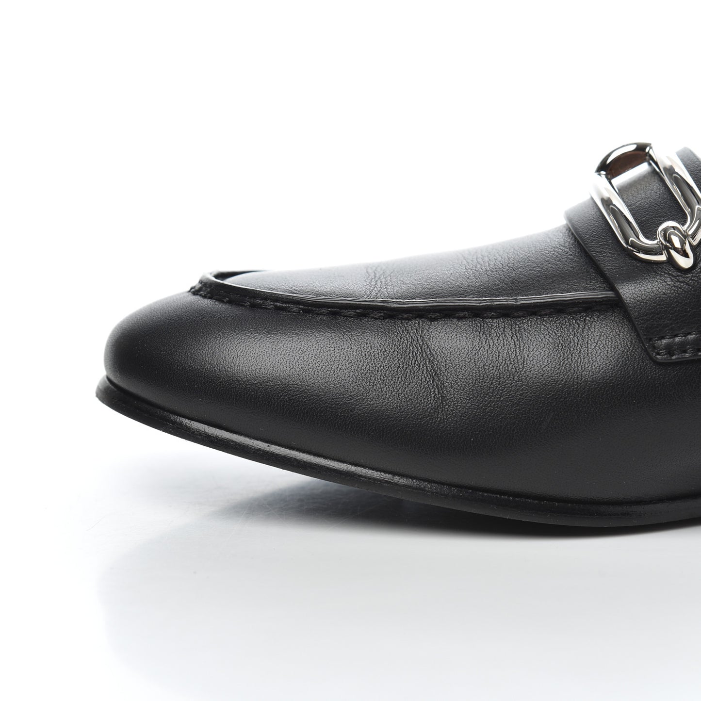 Calfskin Womens Colette Loafers 38 Black