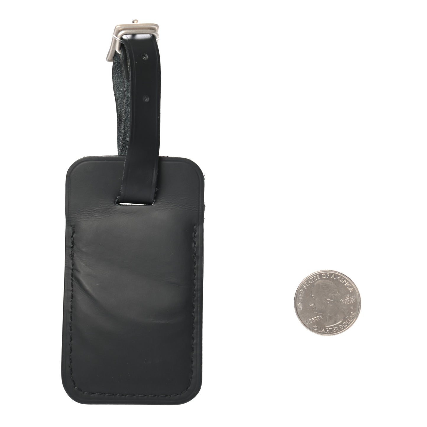 Calfskin Small Luggage Tag Black
