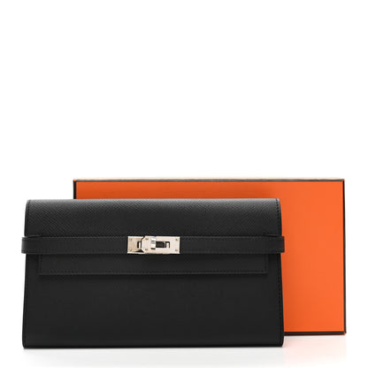 Hermes Epsom Kelly Longue Wallet Black 8 of 8