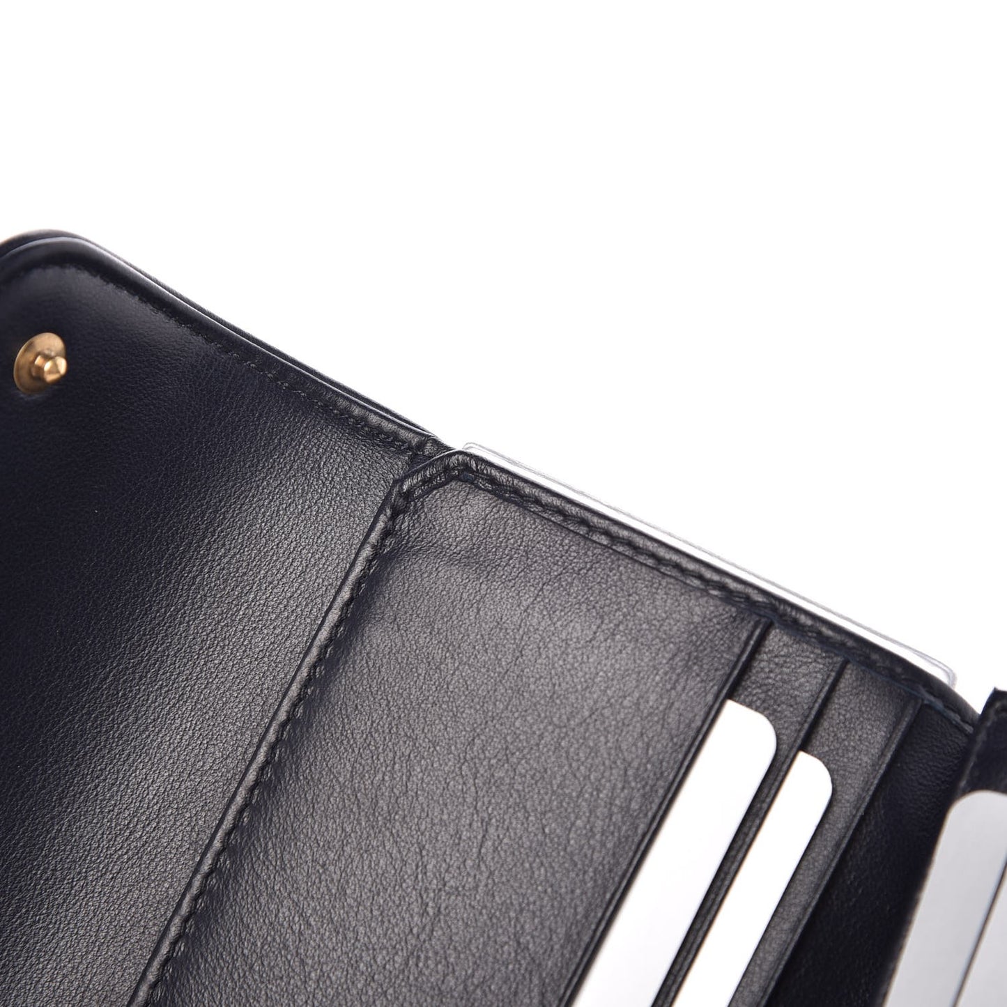 Oblique Saddle Card Holder Blue