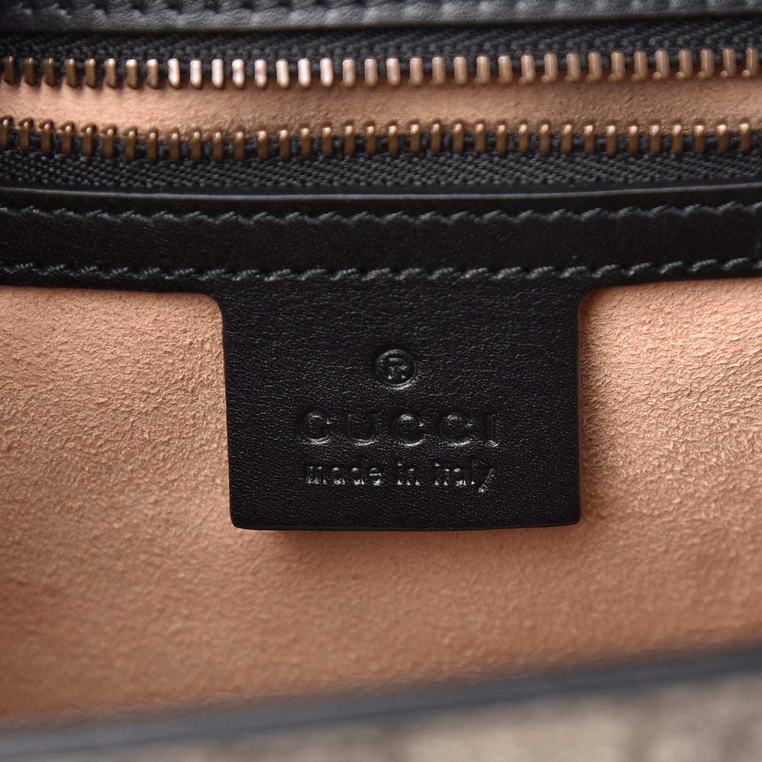 Gucci GG Supreme Monogram Small Osiride Top Handle Bag Black Gold 8 of 12