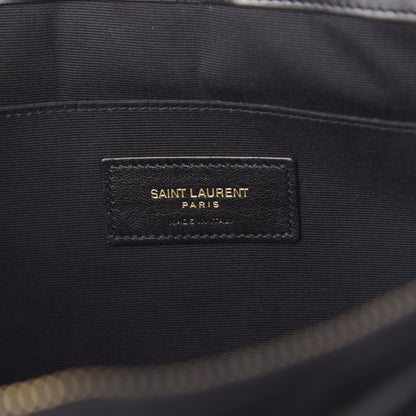 Saint Laurent Calfskin Matelasse Chevron Monogram Document Holder Black 7 of 10