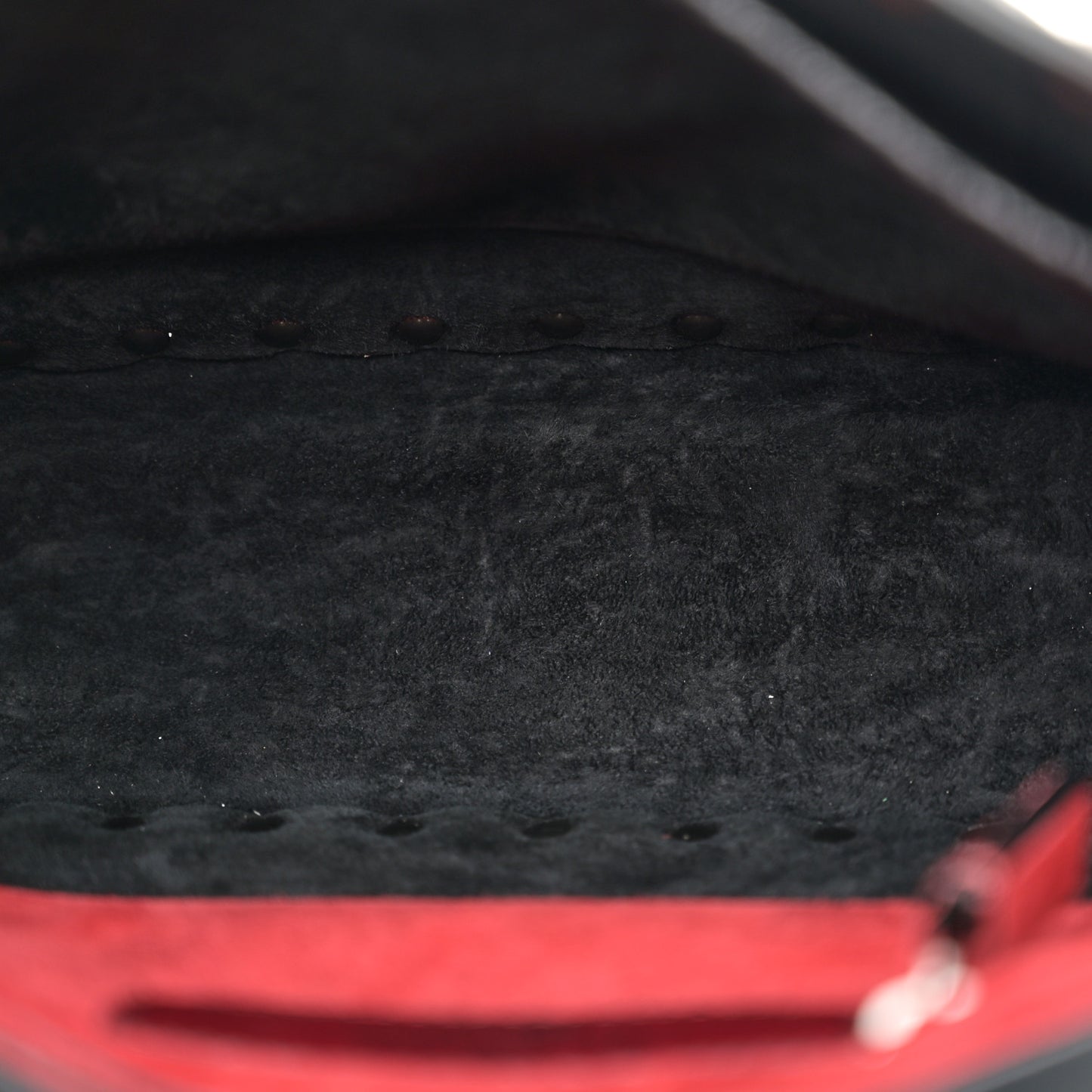 Craquele Nappa Medium Rockstud Spike Shoulder Bag Black