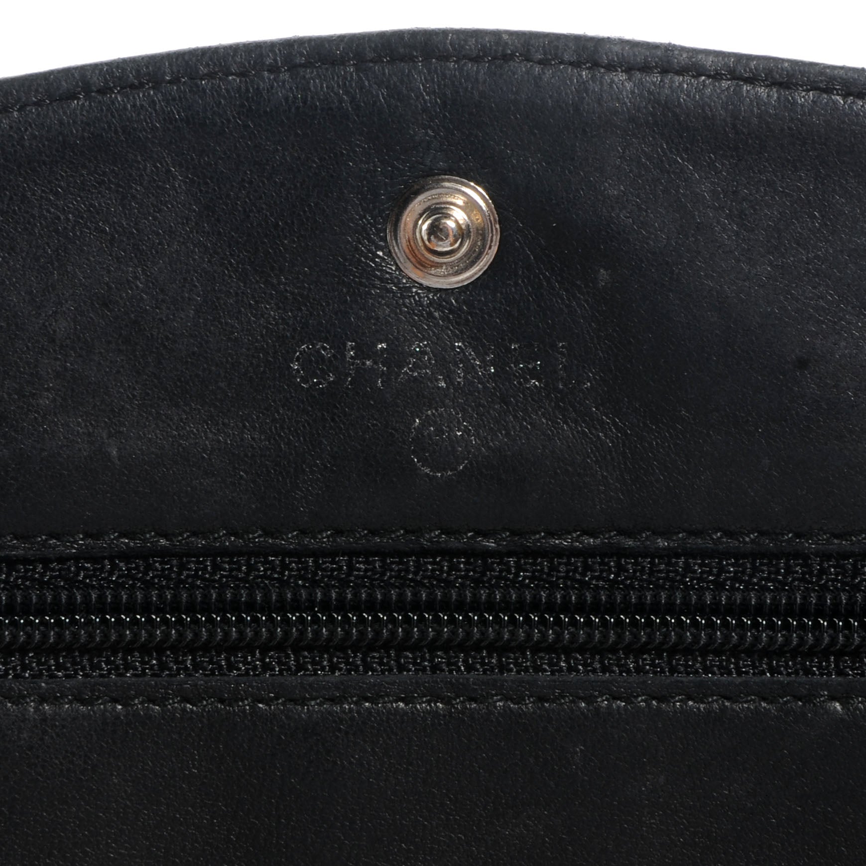 Chanel Caviar CC Wallet on Chain WOC Black 5 of 8