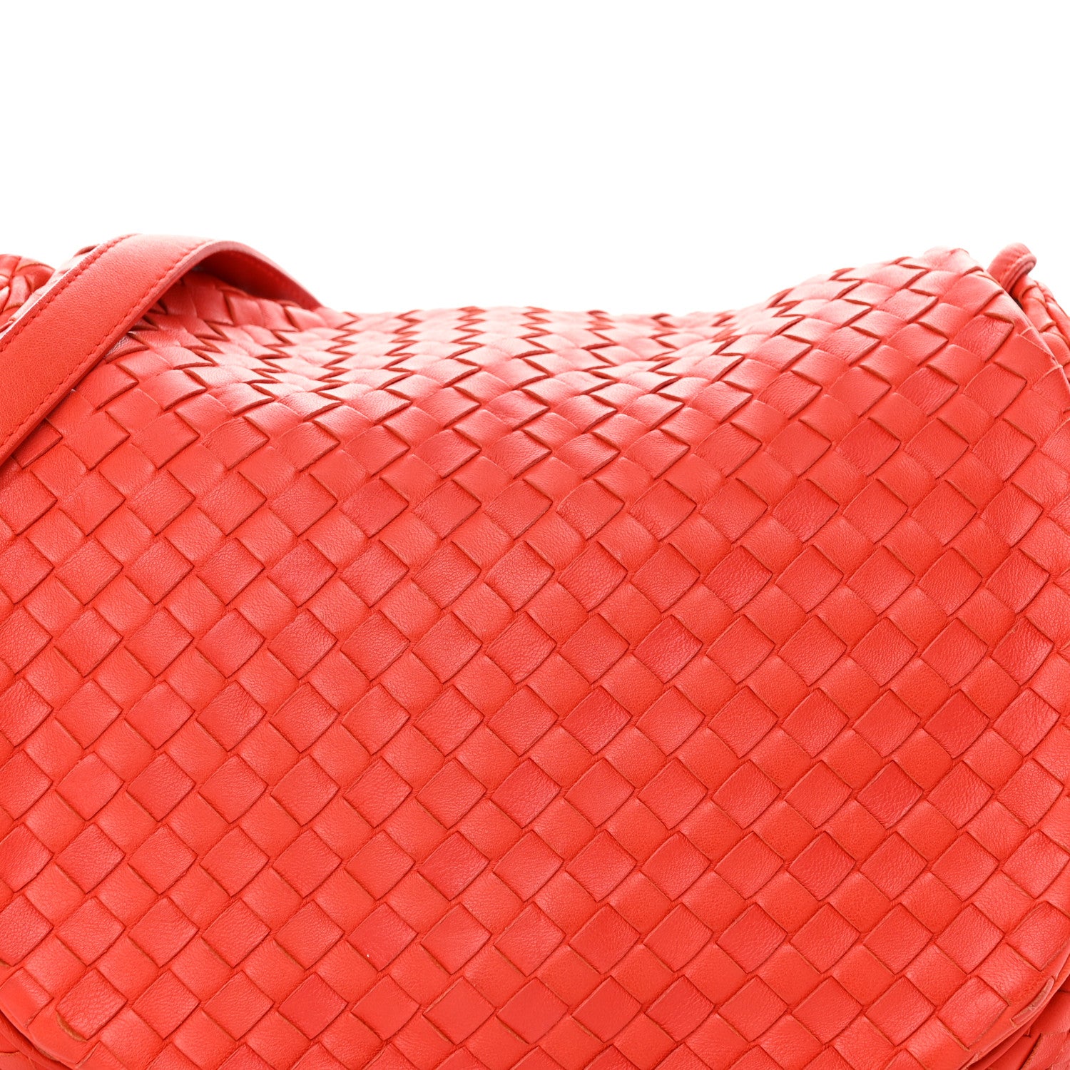Bottega Veneta Nappa Intrecciato Crossbody Flap Bag Red 7 of 18