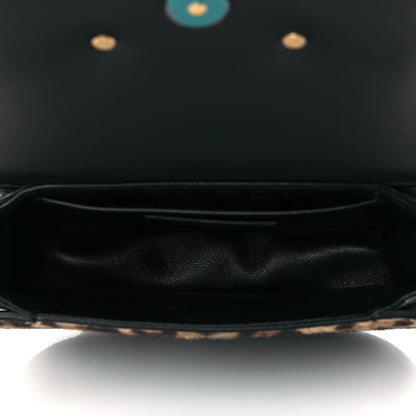 Valentino Garavani Calf Hair Leopard Print Small Supervee Crossbody Bag Black Marrone 4 of 8