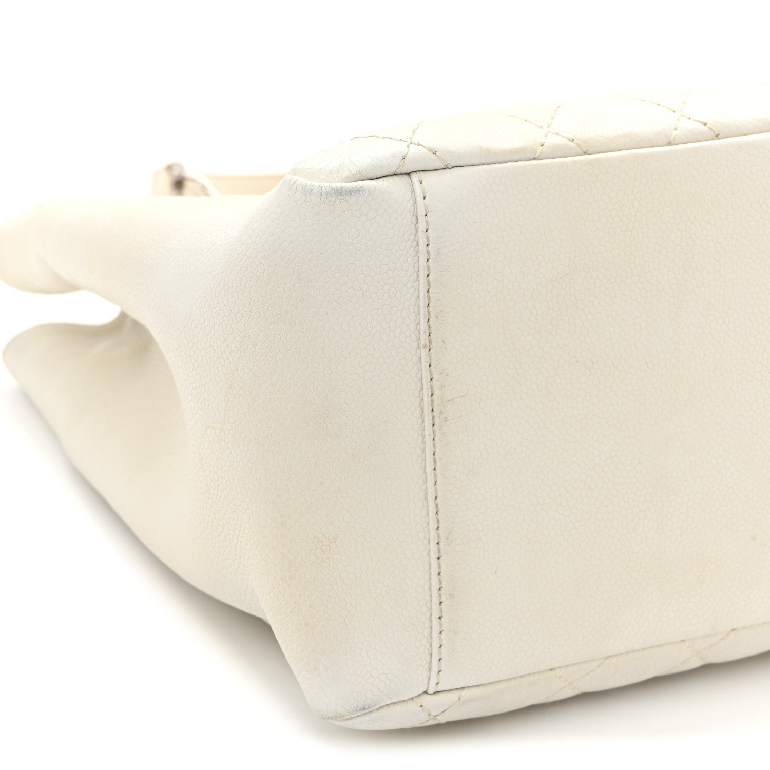 Chanel Caviar Quilted Grand Shopping Tote GST White 11 of 13