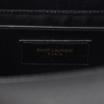 Saint Laurent Grain De Poudre Small Monogram Kate Satchel Black 6 of 11
