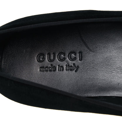 Gucci Velvet Embroidered Mens Loafers 8 Black 7 of 8