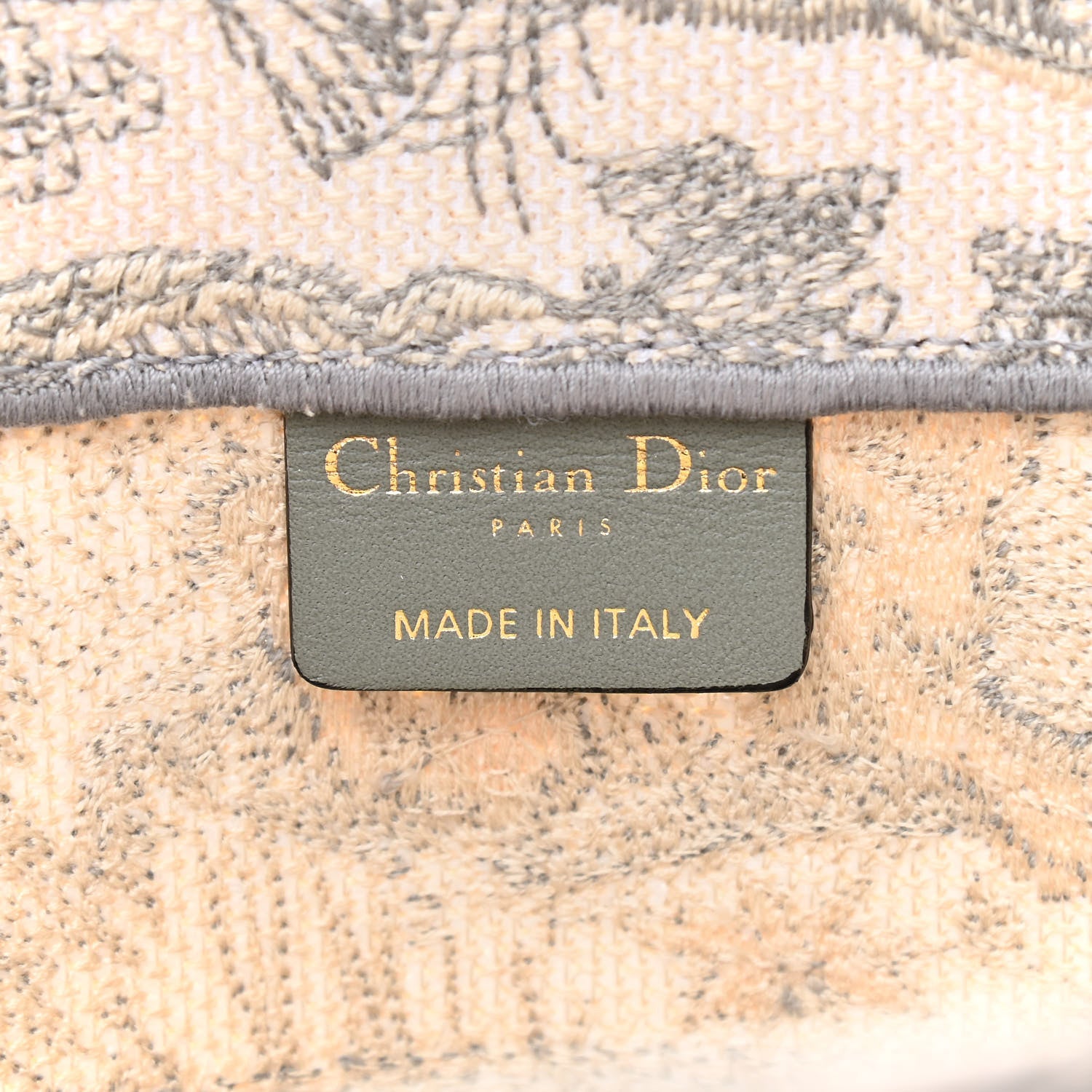 Christian Dior Canvas Embroidered Medium Dioriviera Toile De Jouy Book Tote Gray 6 of 10