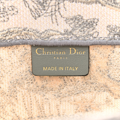 Christian Dior Canvas Embroidered Medium Dioriviera Toile De Jouy Book Tote Gray 6 of 10