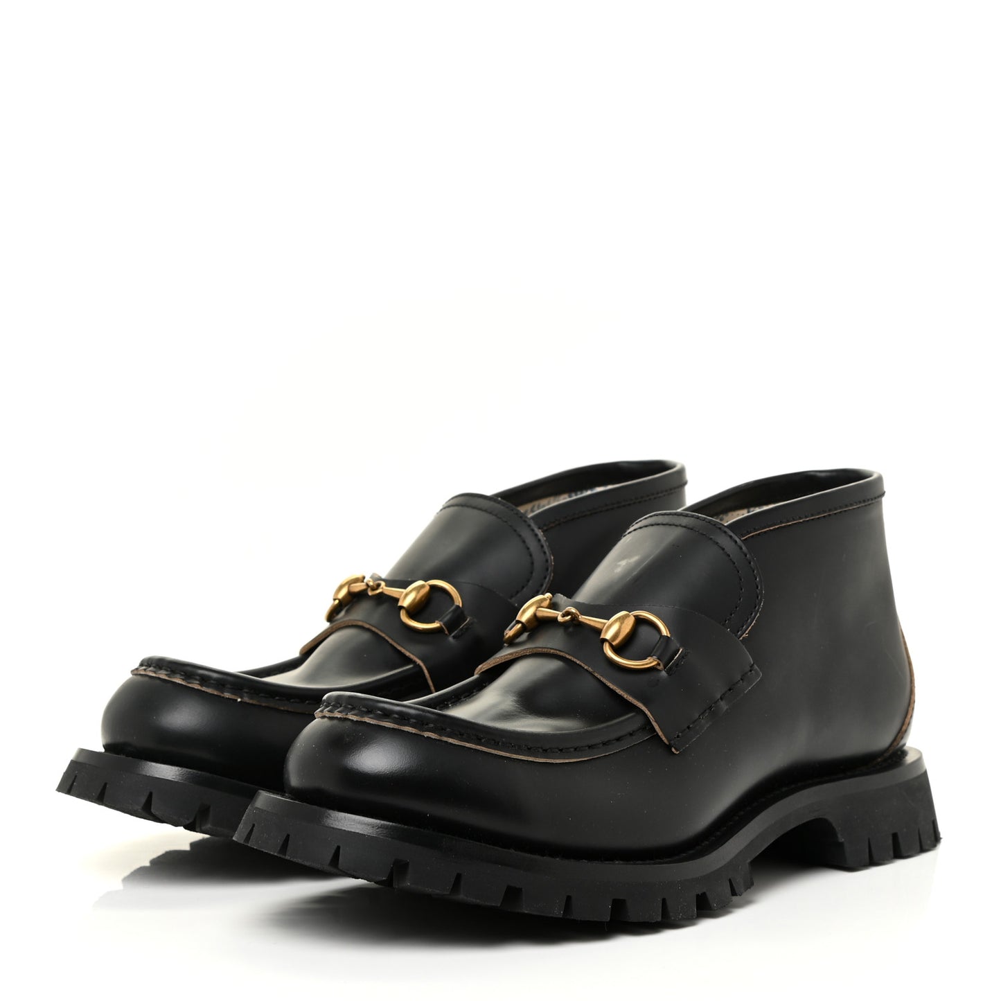 Cordovan Lux Mens Harald Horsebit Ankle Boots 7 Black