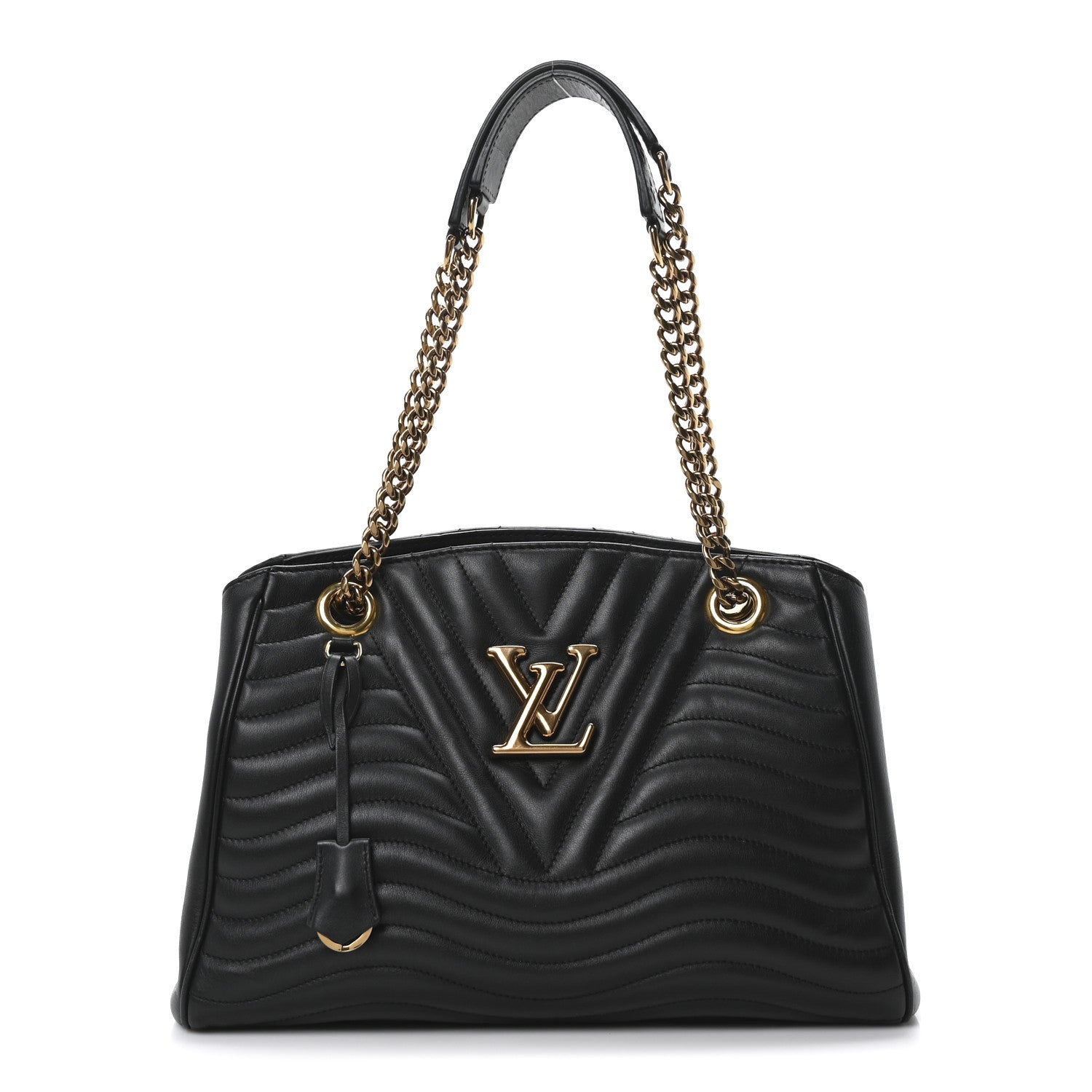 Louis Vuitton Calfskin New Wave Chain Tote Black 1 of 9