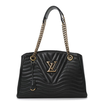 Louis Vuitton Calfskin New Wave Chain Tote Black 1 of 9