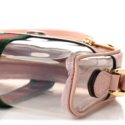 Gucci Vinyl Web Mini Ophidia Transparent Shoulder Bag Perfect Pink 10 of 11