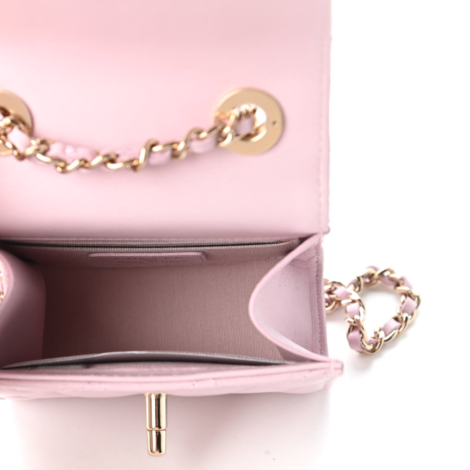 Chanel Lambskin Quilted Mini Trendy CC Clutch With Chain Light Pink 5 of 11