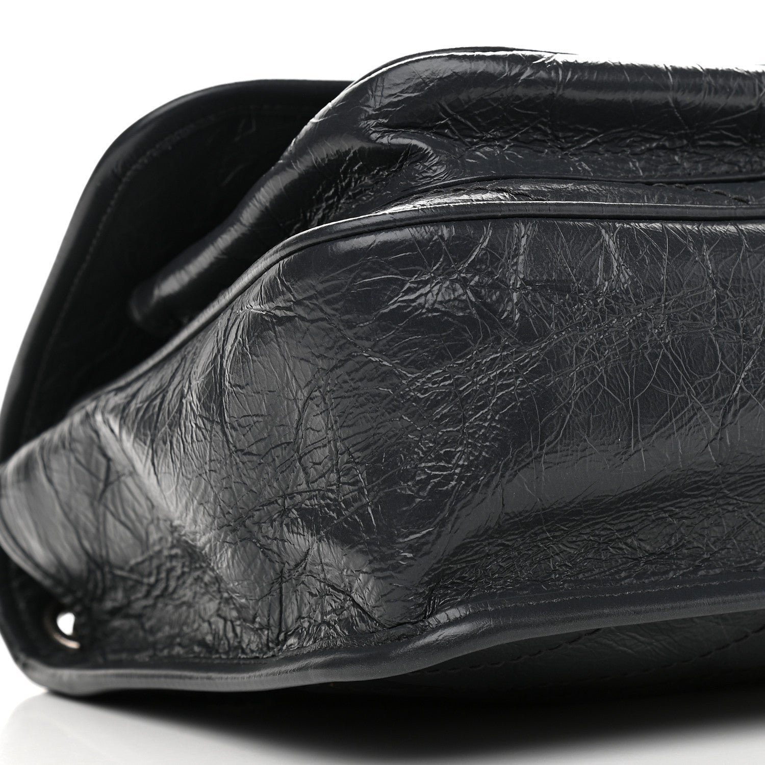 Saint Laurent Crinkled Calfskin Matelasse Monogram Medium Niki Chain Satchel Dark Smog 7 of 8