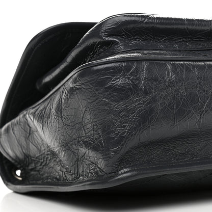 Saint Laurent Crinkled Calfskin Matelasse Monogram Medium Niki Chain Satchel Dark Smog 7 of 8