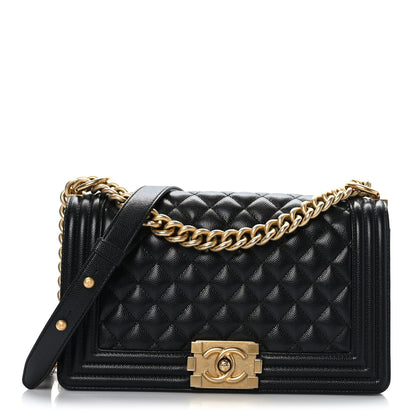 Chanel Caviar Quilted Medium Boy Flap Black 1 of 9
