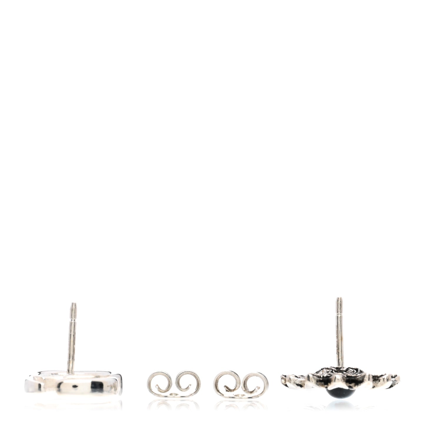 Sterling Silver Blue Topaz Flower Marmont Double G Earrings