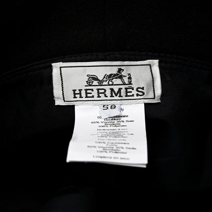 Hermes Cashmere Debbie Charms Bucket Hat 58 Black 8 of 8