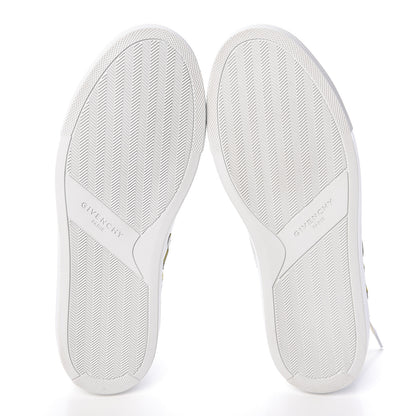 Givenchy Calfskin Reverse Logo Womens Urban Street Sneakers 38 White Yellow 6 of 10