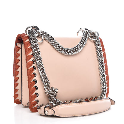 Fendi Vitello Liberty Lucido Ribbon Lace Up Studded Small Kan I Shoulder Bag Plaster 3 of 7
