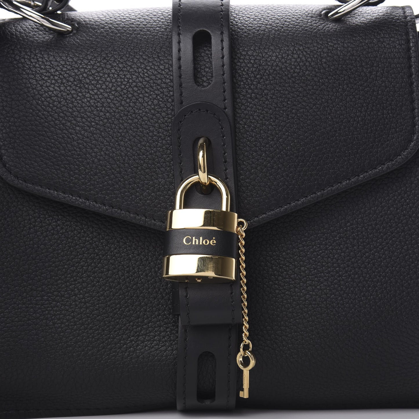 Grained Calfskin Medium Aby Day Shoulder Bag Black