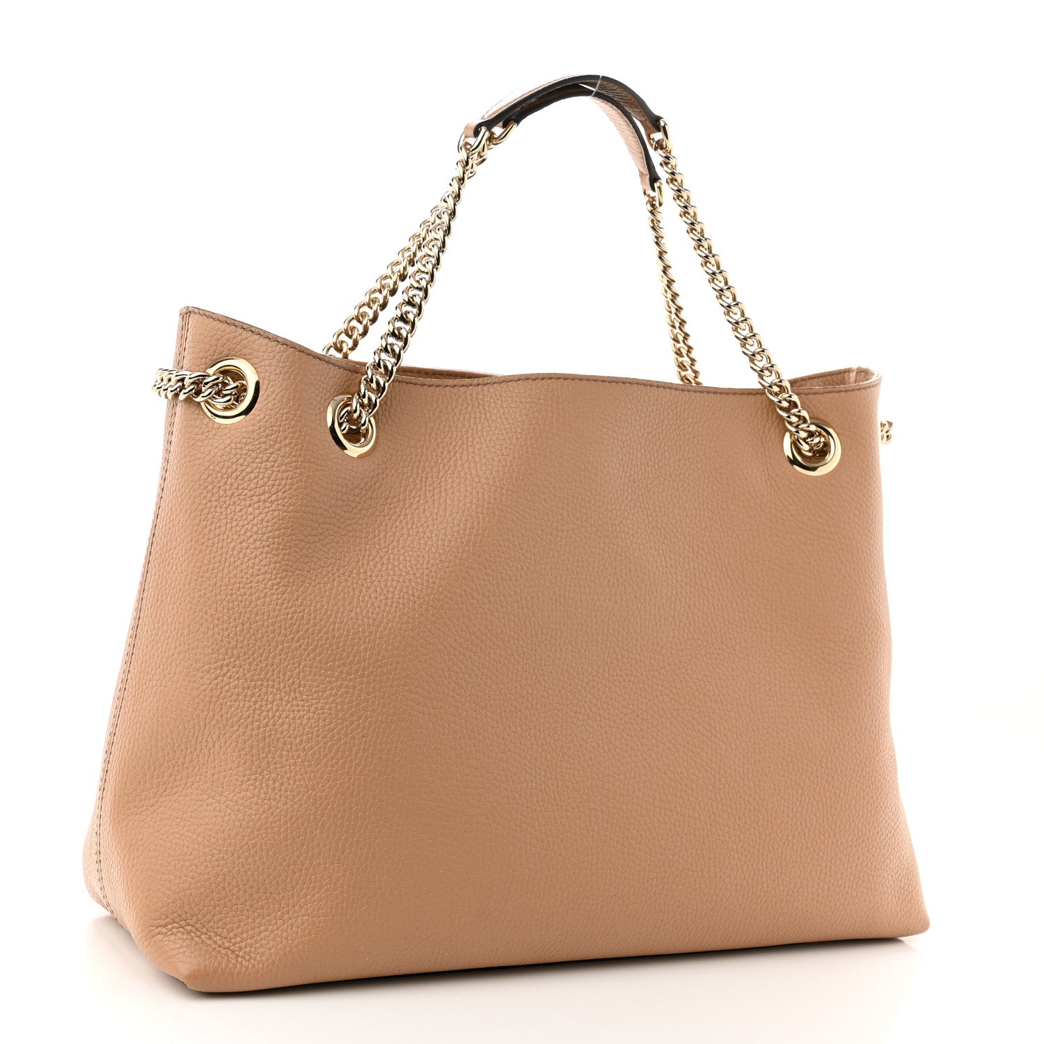 Gucci Pebbled Calfskin Medium Soho Chain Shoulder Bag Camelia 3 of 10