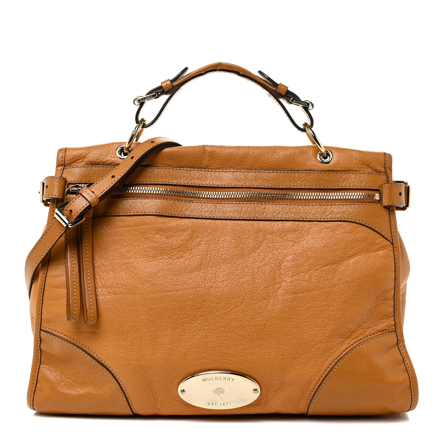 Calfskin Taylor Satchel Camel