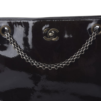 Chanel Patent Mademoiselle Tote Brown 9 of 11