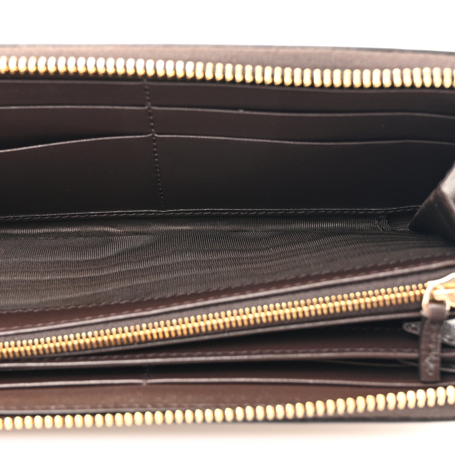Gucci Monogram Calfskin Zip Around Wallet Beige Ebony 5 of 11