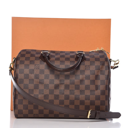 Louis Vuitton Damier Ebene Speedy Bandouliere 30 9 of 9