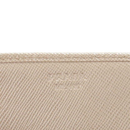 Prada Saffiano Metal Continental Flap Wallet Argilla 6 of 8