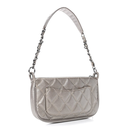 Chanel Metallic Caviar Quilted Timeless CC Shoulder Bag Light Gold 2 of 4