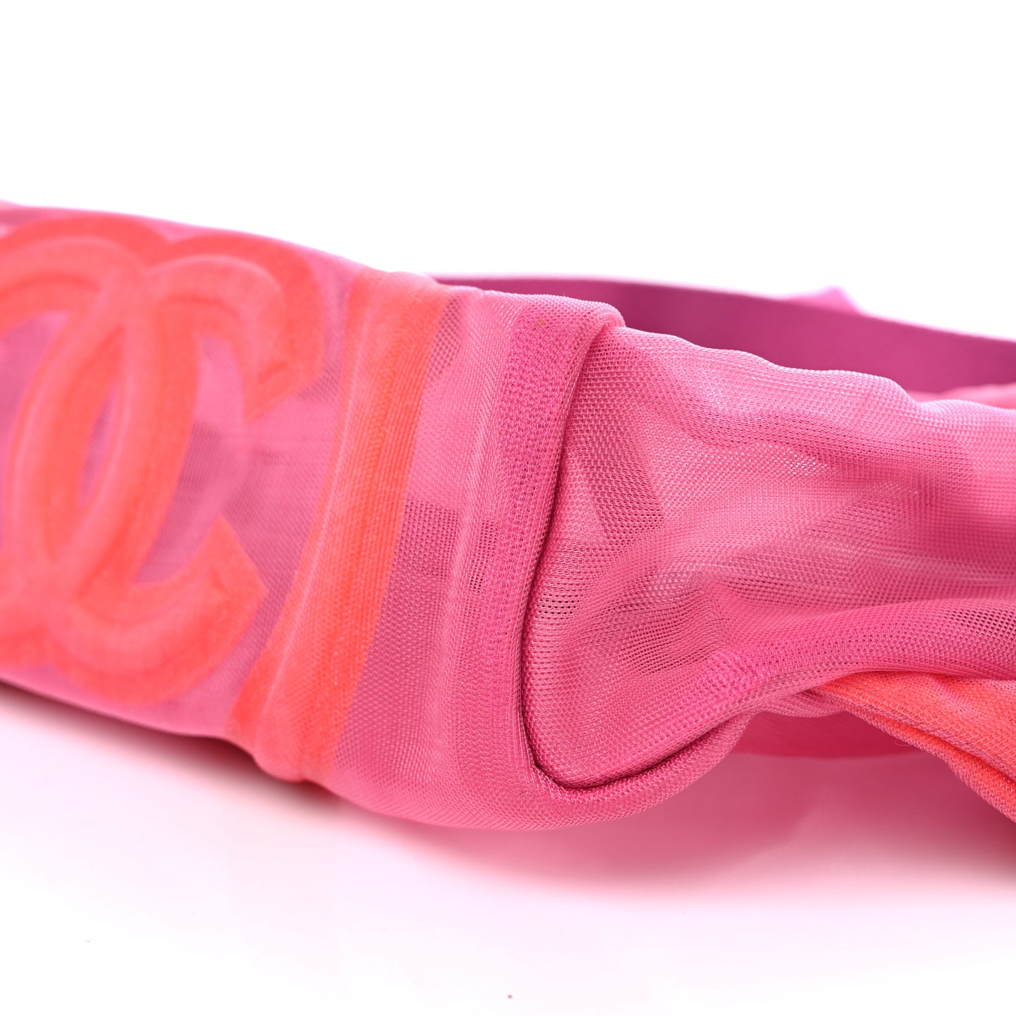 Mesh Nylon Logo Belt Bag Pink