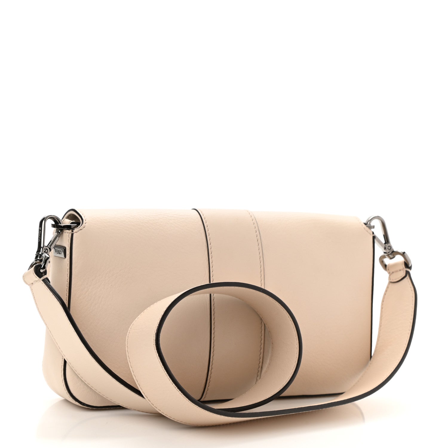 Fendi Vitello Dolce Lace Up Baguette Camelia 3 of 11