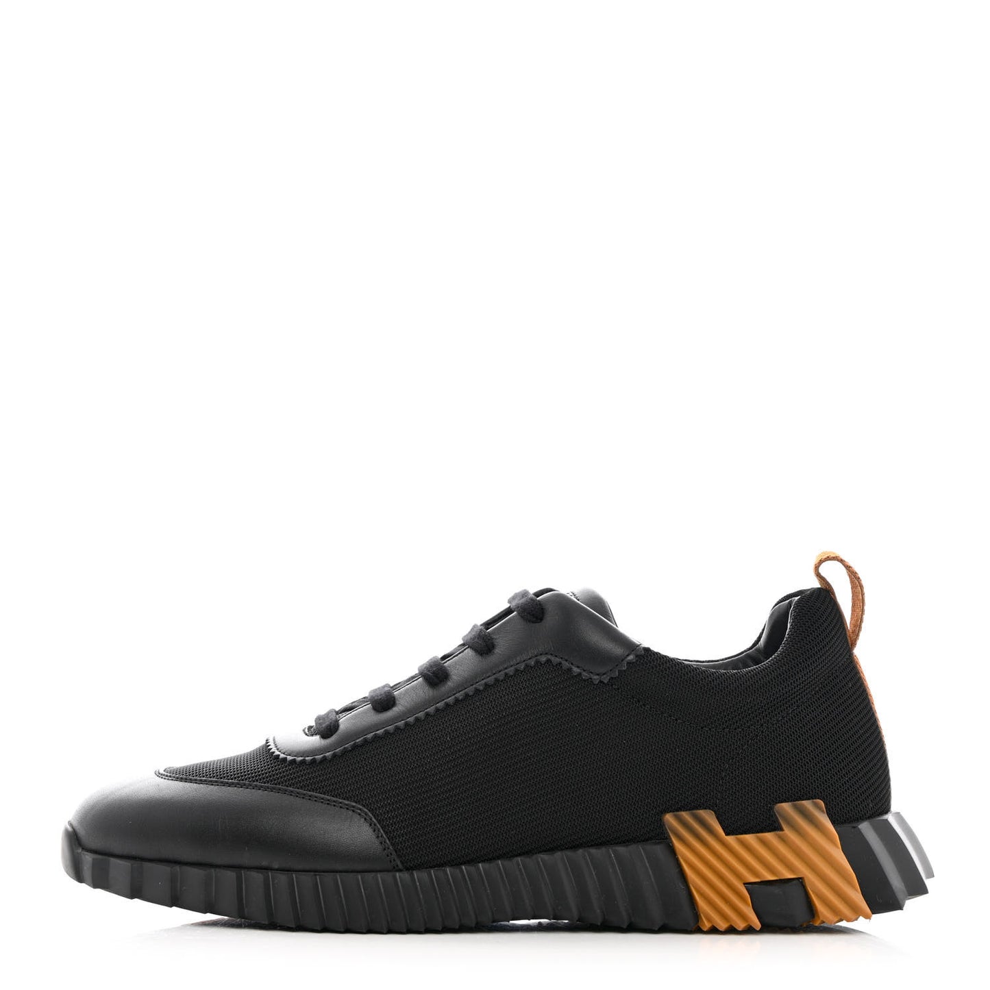 Technical Canvas Suede Goatskin Bouncing Sneakers 43 Black Miel