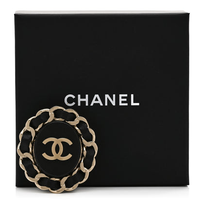 Chanel Lambskin Chain CC Brooch Black 5 of 5