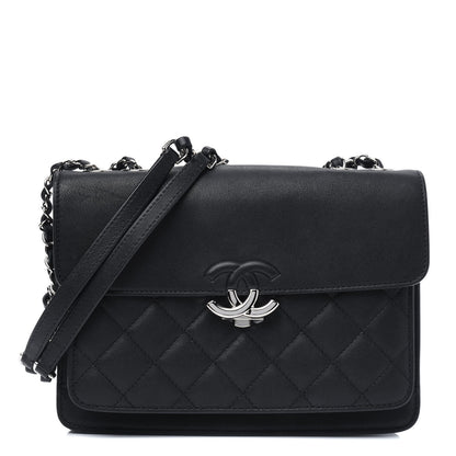 Chanel Goatskin Quilted Large CC Box Flap Black 1 of 21