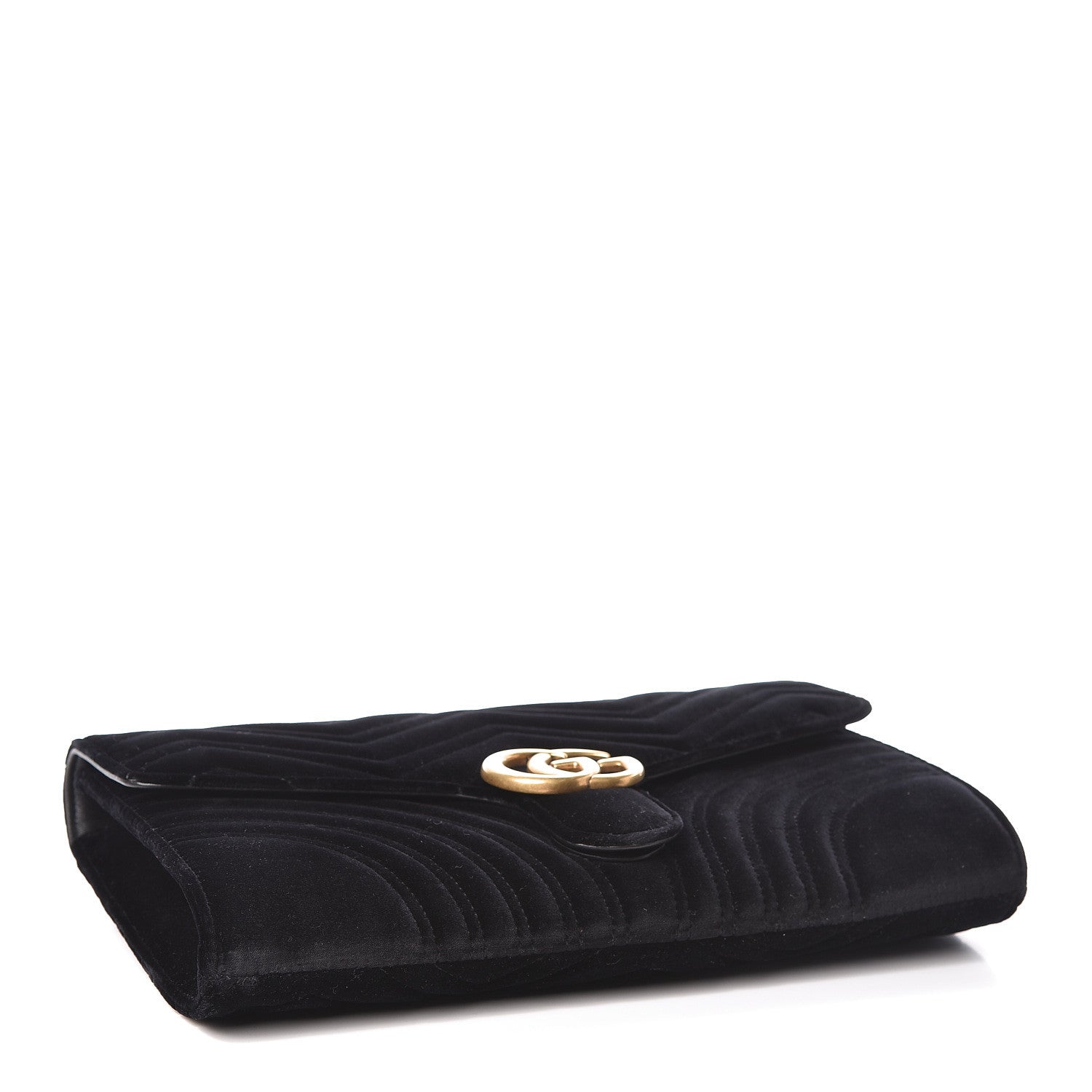 Gucci Velvet Matelasse GG Marmont Clutch Black 4 of 8