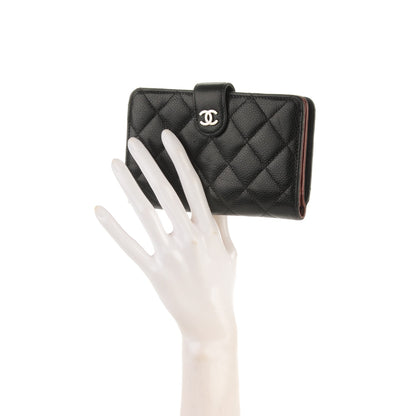Chanel Caviar Quilted Zipped Pocket Wallet Black 2 of 8