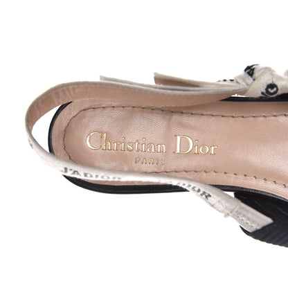 Christian Dior Technical Canvas Ribbon J'Adior Slingback Ballet Flats 37 Black 9 of 13