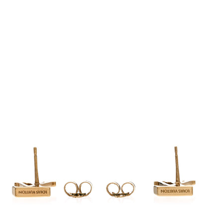 Louis Vuitton Metal LV Iconic Earrings Gold 3 of 4
