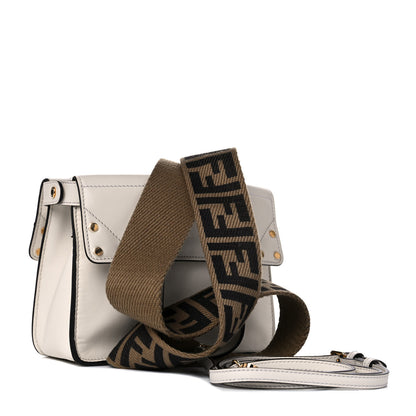 Fendi Vitello Grace Matte Small Flip Tote White Ice 5 of 15