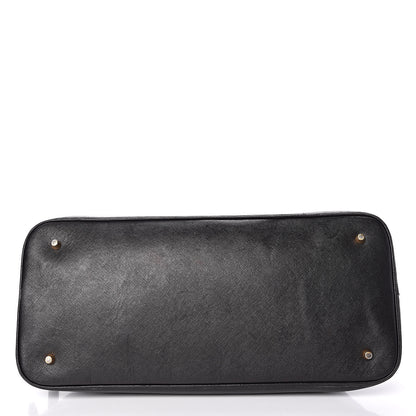 Prada Saffiano Top Handle Dome Satchel Black 17 of 18